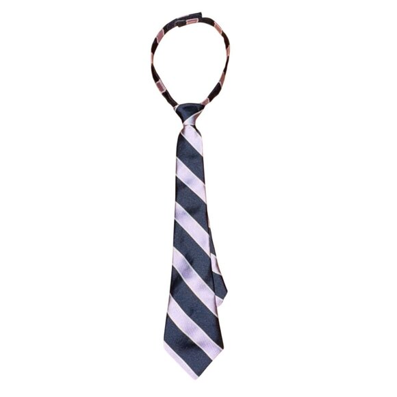 Gymboree Boys Striped Boys Tie-Light Purple/Navy-Ages 3+-GUC - Picture 1 of 3